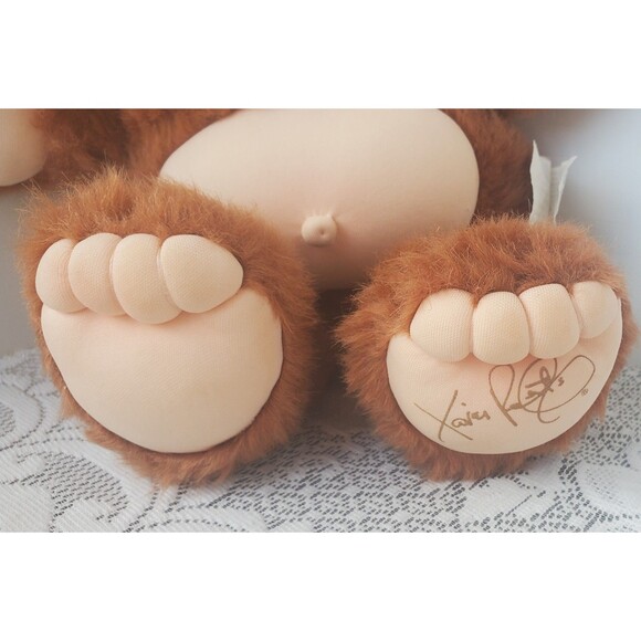 Vintage 1985 FURSKINS Brown Teddy Bear Plush 14" Stuffed Animal Xavier Roberts - Picture 3 of 8